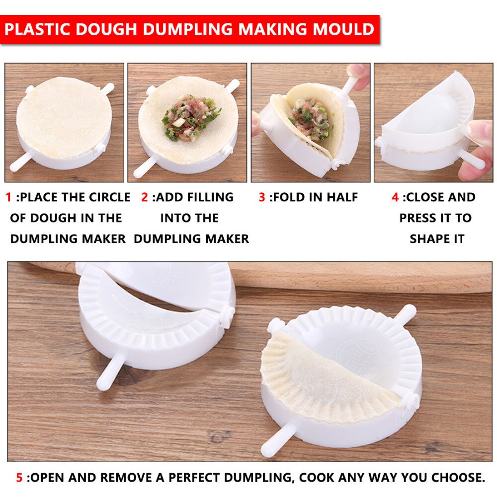 3PC Knoedel Maker Molud Deeg Druk Dumpling Pie Ravioli Mould Koken Pastry Dumpling Maken Gereedschap Voor Keuken