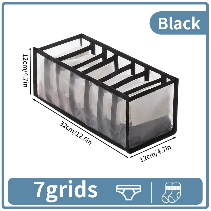 Organizadores de gaveta empilháveis Armário de roupas íntimas Meias Sutiã Saco de armazenamento de roupas Caixas de armazenamento de roupas Guarda-roupa Calças Organizador de roupas: YELLOW