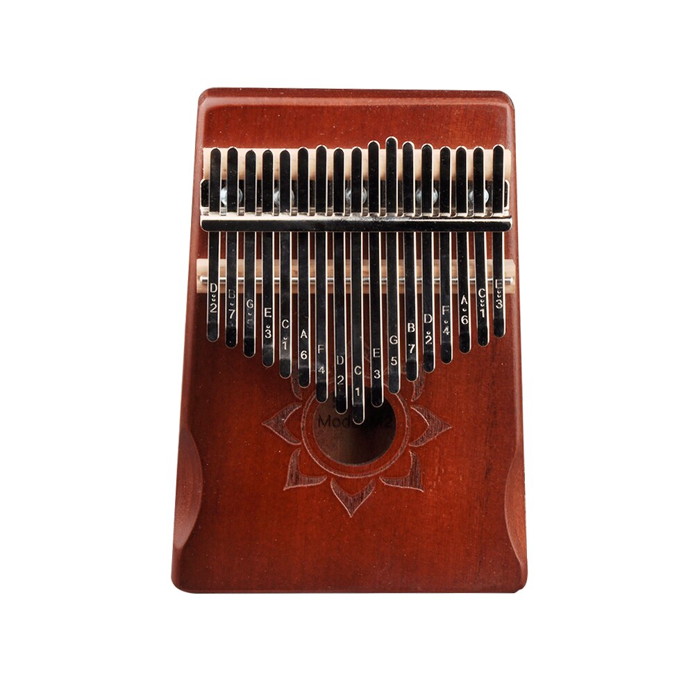 17 Keys Kalimba Musical Instrument Wood Mahogany Thumb Finger Piano African Sanza Mbira with Tuning Tool Storage Bag for: Coffee