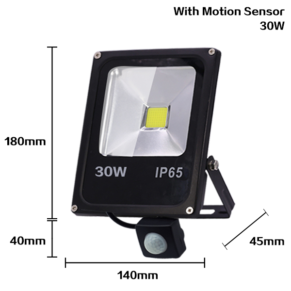Led valonheitin 10w 30w 50w led ulkovalo ulkotilojen vesitiivis 65 220v led heijastin lmap liiketunnistin valonheitin kohdevalo: Liiketunnistin 30w / Kylmä valkoinen