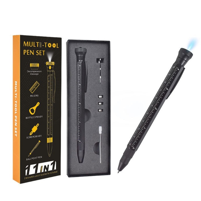 12-in-1-Multitool-Stift-Gadgets, 12-in-1-Multifunktions-Kugelschreiber für Männer D5QC