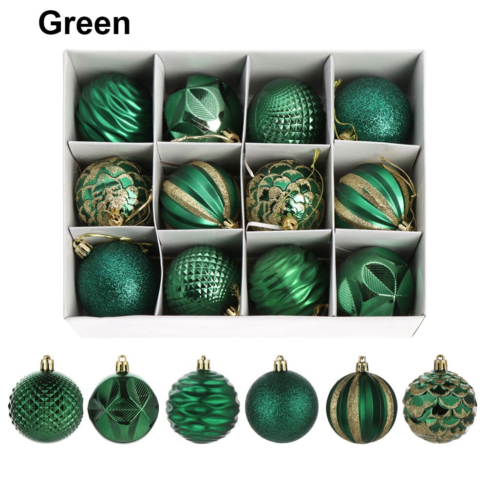 Plastic Ball Bauble Pendant Xmas Hanging DIY Home Christmas Tree Decoration Party Supplies 2021New: green