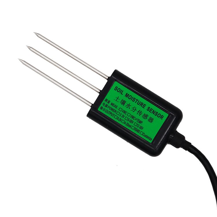 Bodemvochtigheid Sensor Temperatuur Bodem Elektrische Geleidbaarheid Sensor Meter-Uitgang Bodemvocht Ec Sensor RS485 4-20ma 0-5V