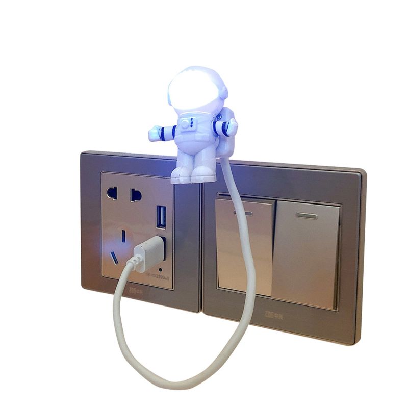 Creatieve Ruimtevaarder Astronaut Led Flexibele Usb Licht Nacht Licht Voor Laptop Pc Notebook Volwassen Kids Novelty Toy