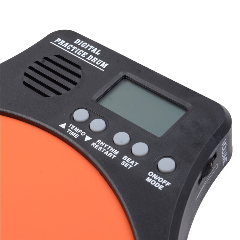 tamburo pad per pratica di batteria digitale ENO con metronomo 3 in 1 per pad per pratica elettronica in metronomero nero per batterista