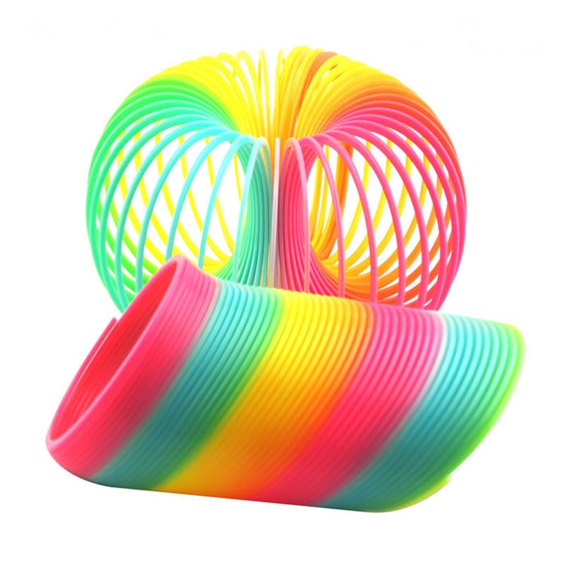 Magic Plastic Regenboog Lente Kinderen Speelgoed 8.7*9 Cm Grote Magic Kleurrijke Grappige Klassieke Speelgoed Voor Kinderen regenboog Cirkel