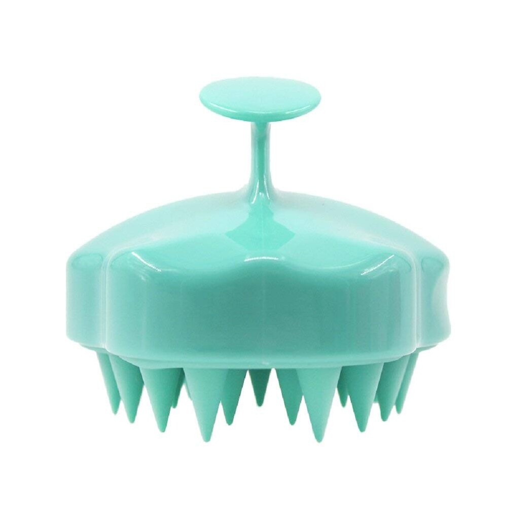 1 Pcs Spa Haar Borstel Siliconen Shampoo Grove Kam Haar Wassen Kam Hoofdhuid Massage Afslanken Zachte Borstel Hoofd Body massage: Groen