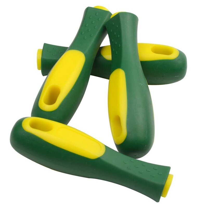 8 Pack Ergonomic Rubber File Handle for File or Mills, Round Hole and Rectangular Hole, 4-1/3Inch Length