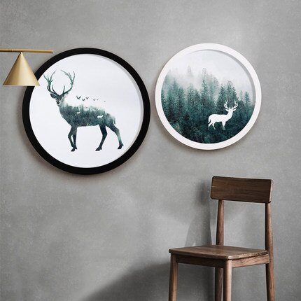 Einfacher runder Fotorahmen 6 Zoll, 7, 8, 10, 12, 14, 16, 18, 20 Zoll, hängender Wandbilderrahmen, ohne Lackierkern