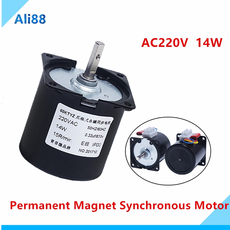upgrade！60KTYZ Permanent Magnet Synchronous Motor AC 220V 14W Gear Motor 2.5~110rpm регулятор оборотов