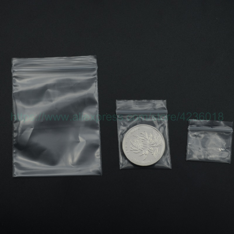 200pcs Thick Transparent Small Zip lock Plastic Bags Baggies Ziplock Zip Zipped Lock Reclosable Clear Small Ziplock Bags