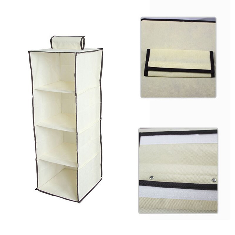 4 Shelving Hanging Closet Organizer Hanging Pocket Drawer Clothes Storage Clothes Home Organization Accessories Supplies