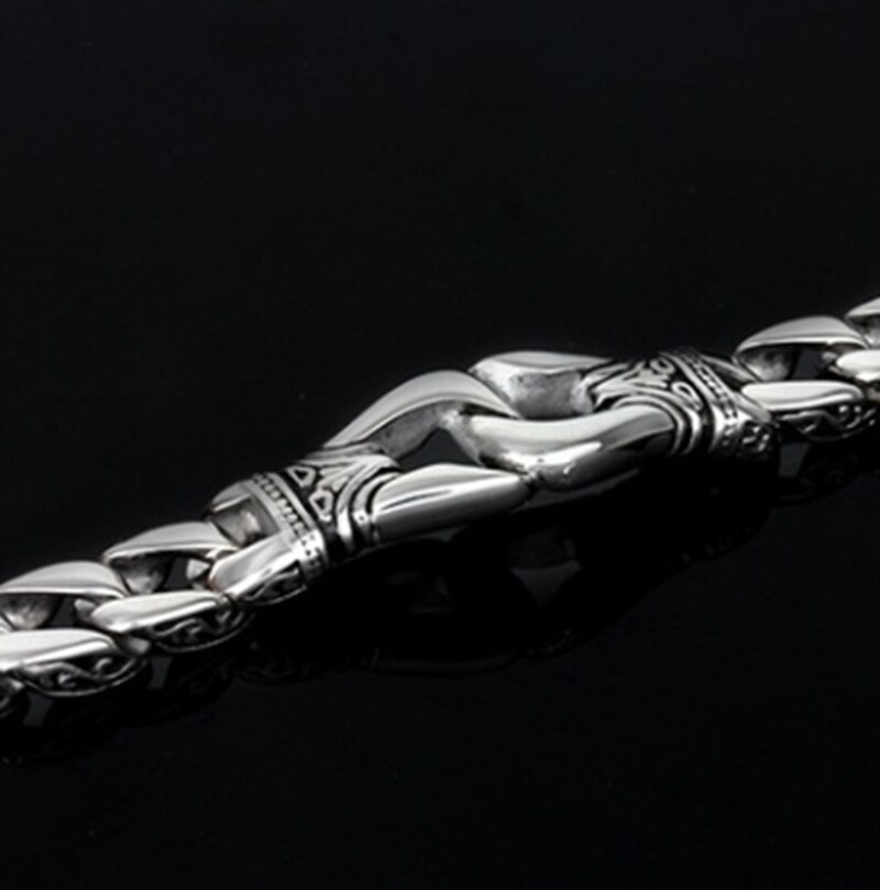 Männer Edelstahl Punk Rock Armband Totem Retro Armband