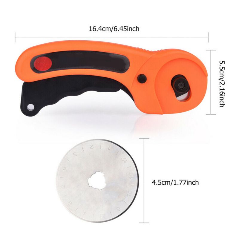 Leather Craft Rotary Cutter Leather Cutting Tool Fabric Cutter Circular Blade DIY Patchwork Sewing Quilting Fit Olfa Cut