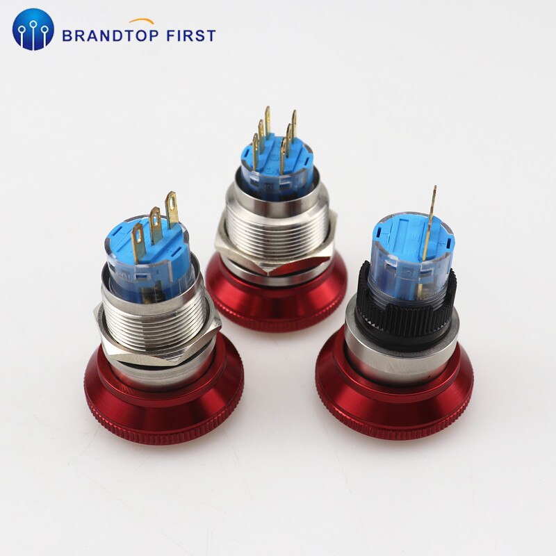 16mm 19mm 22mm Emergency STOP Push Button Switch 1NO1NC 2NO2NC Waterproof Stainless Steel Mushroom