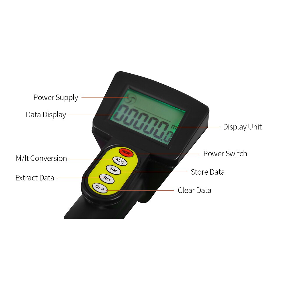 Foldable Flexible Distance Measuring wheel With Digital Display 0-99999M Long Distance Measuring wheel Single Wheel