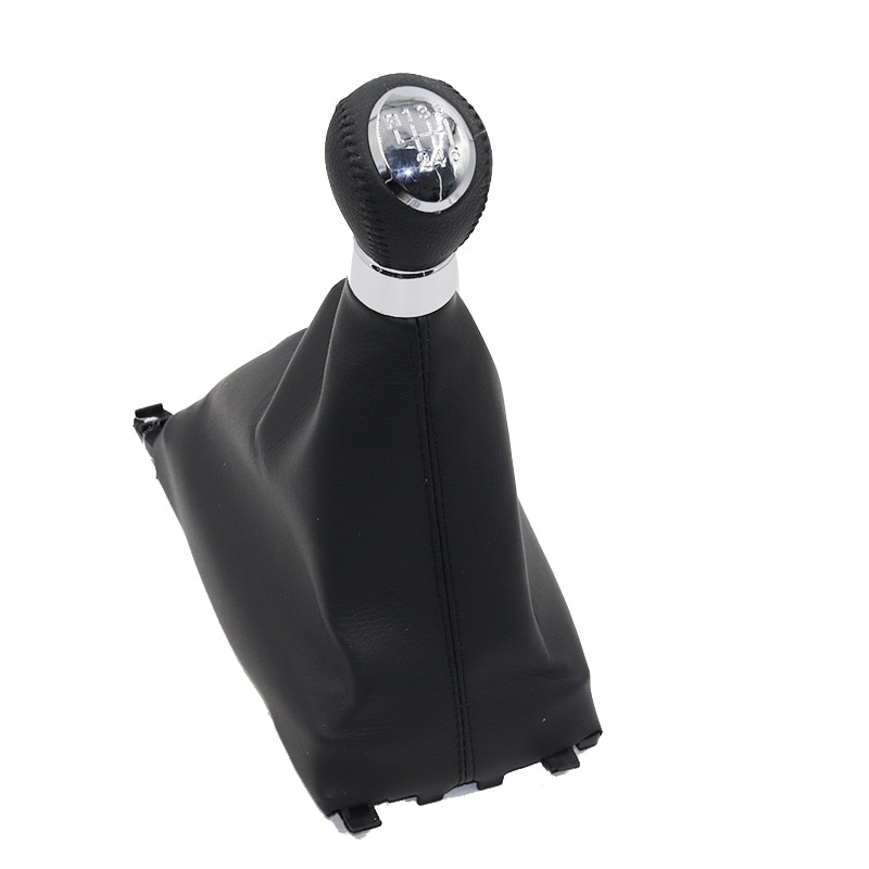 PU Leather Car Gear Shift Lever Knob Boot Gaiter Cover Collar Case and gear shift knob For Mazda 6 M6 2002 - 2007 Manual MT