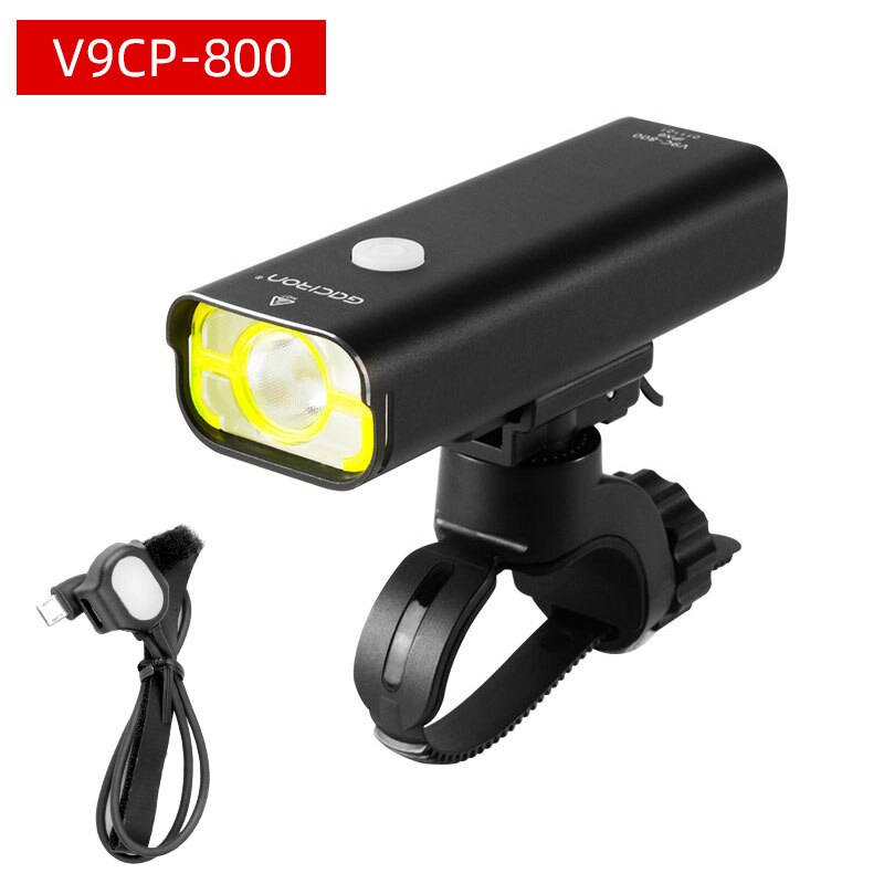 Gaciron lampa przednia robić roweru 800lm przyjazne dla oczu światło dzienne XPL2 koralik 5 trybów 2500mAH obudowa ze stopu USB opłata latarka doprowadziło latarnia: Lamp z Switch