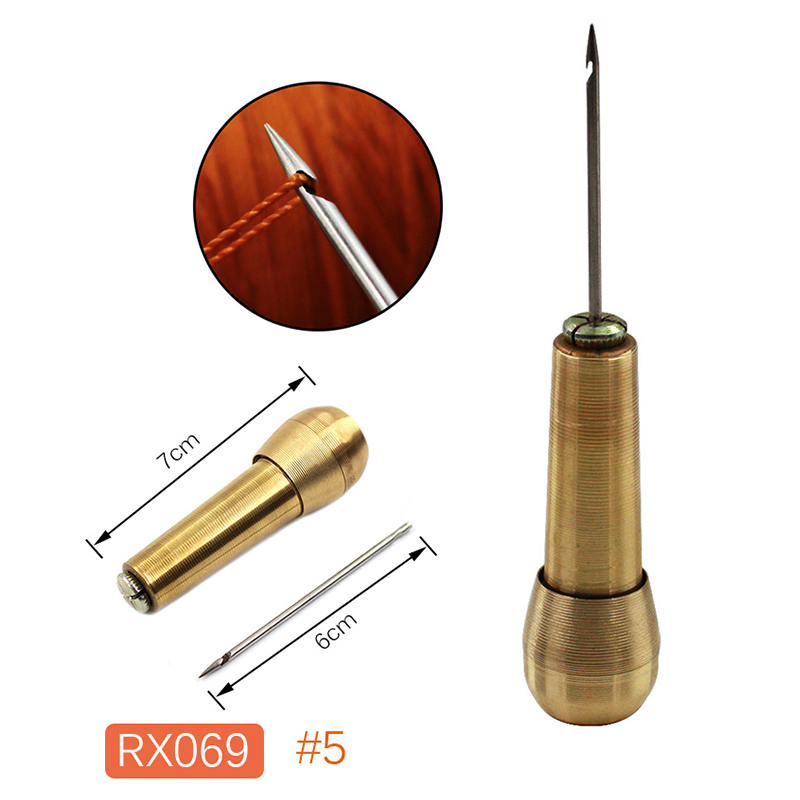 1Pcs Leather sewing tool Awl DIY Leather Tent Sewing Awl Pin Punch Hole Repair Tool Hand Stitcher Needlework: RX069B-NO5