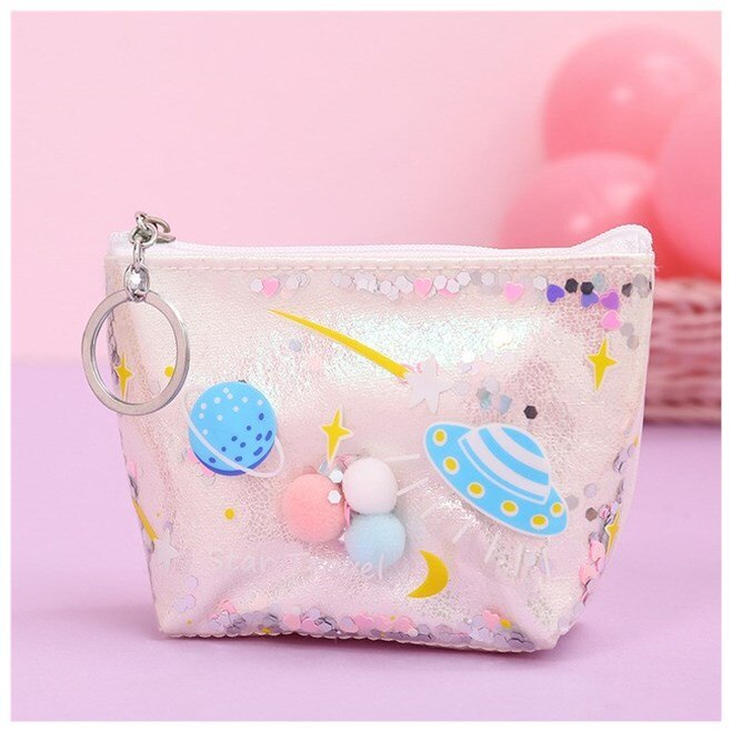 Star Pencil Case Glitter Large Capacity Pencilcase School Pen Makeup Case Supplies Pencil Bag School Box Pencil Pouch Stationery: small white