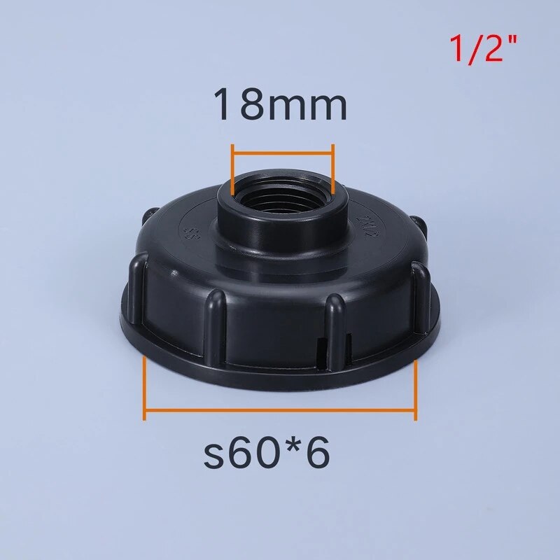 PVC Pipe Watering Fittings S60*6 Coarse thread to 1/2" 3/4" 1" Water Tank Tube Connector Fish Tank Joint Tool: 7