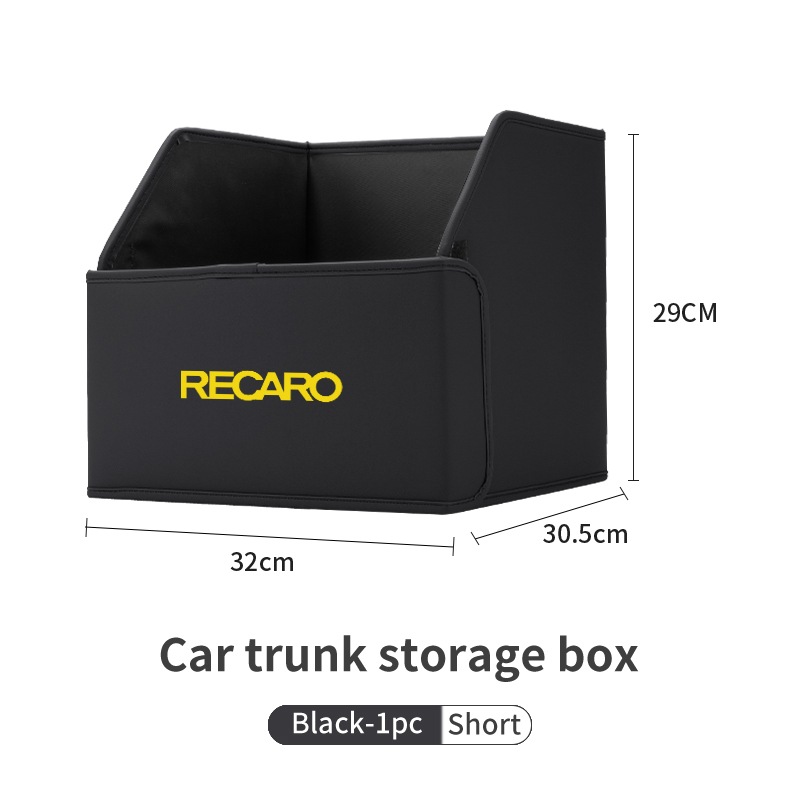 Boîte de rangement de coffre de voiture, mallette de rangement d'outils, rangement pour Recaro, style intérieur automobile: Black