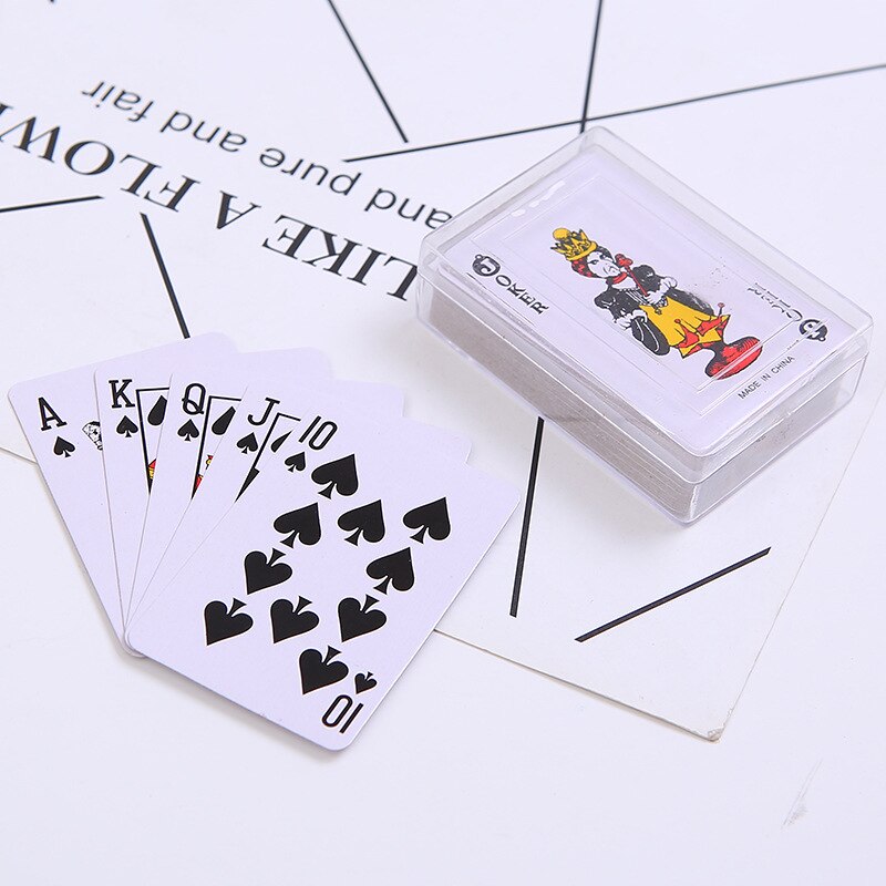 Outdoor Travel Portable Small Playing Card Transparent Hard Plastic Boxed Package Paper Mini Board Game Poker