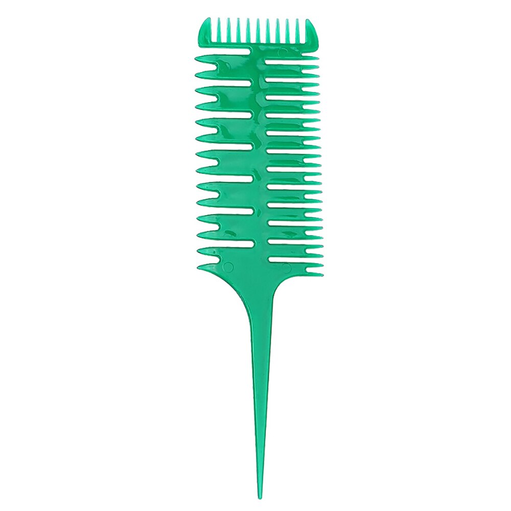 Hårfarvning kam vævning børste frisør kamme sektionering highlight kam salon styling værktøj barber tilbehør: Grøn