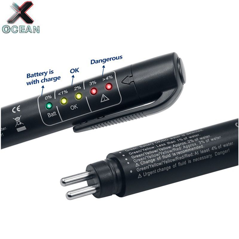 Brake Fluid Tester Pen Brake Liquid Tester 5 Leds Brake Testing Pen Auto Brake Accurate Oil Check pen for DOT3/DOT4/DOT5