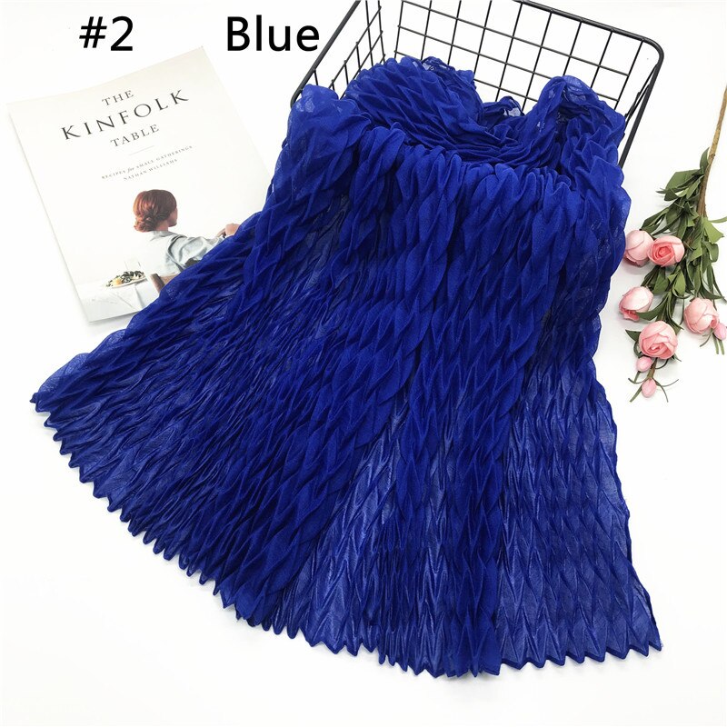 musulman ondulation coton hijab turban écharpe femmes châles et enveloppes foulard islamique arabe coton tête écharpe hijab musulman: 2