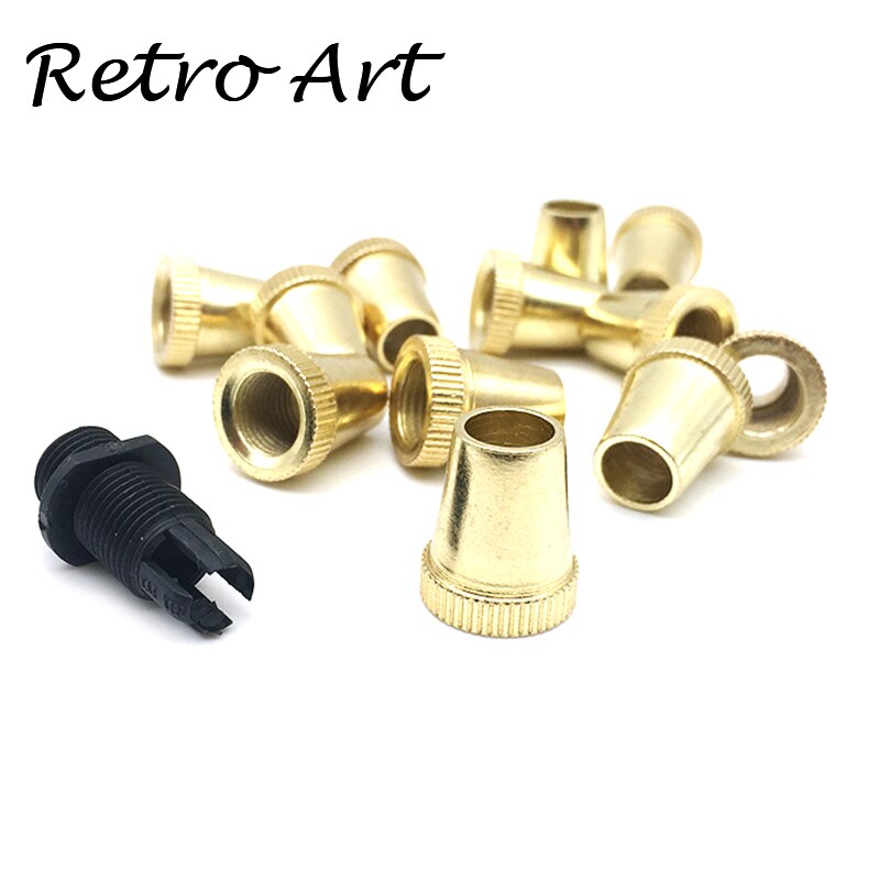 Jahrgang Durcheinander Lampe Halfter Kabel Griff Kabel klemme Zugentlastung draht Griff Kabel Drüsen: golden