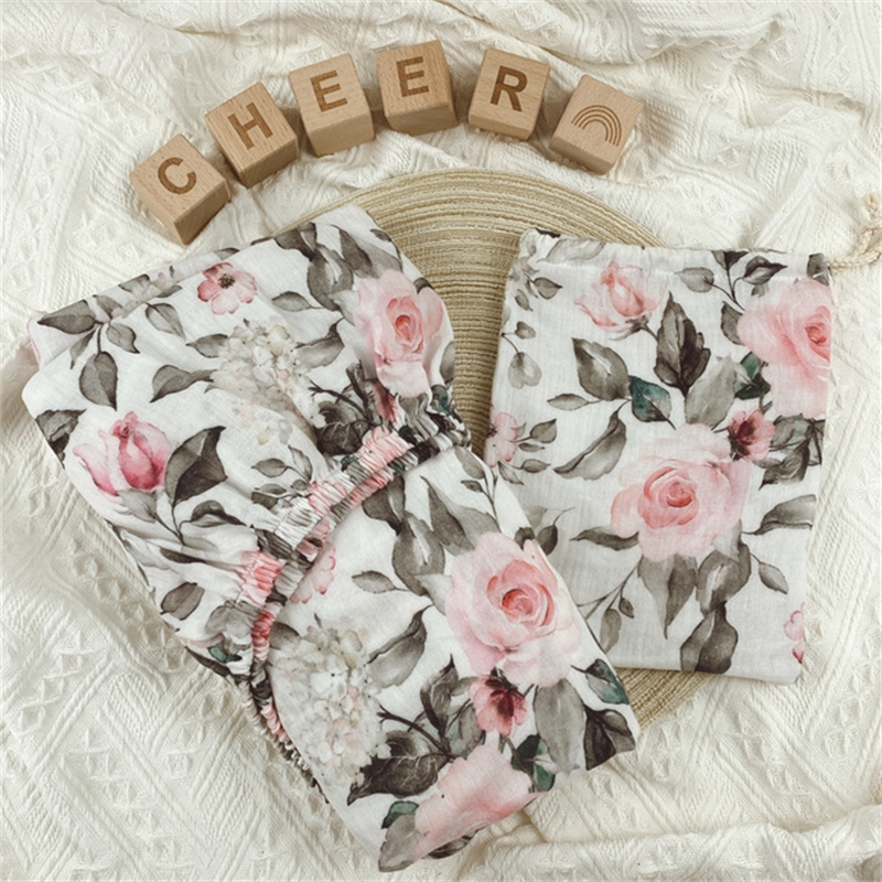Stretchy Baby Fitted Bassinet Sheet Crib Bed Soft Cotton Printed Sheet Cradle Basket Pad Sheet Mattress Cover Protector N84E: Rose