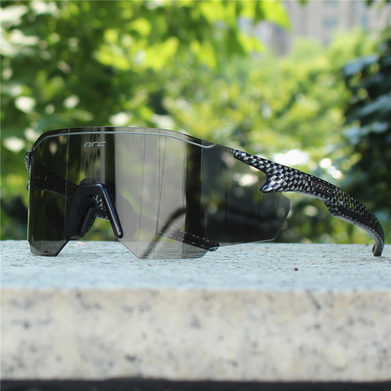 NRC gafas de sol de ciclismo 1 lente UV400 TR90 gafas deportivas para bicicleta MTB bicicleta de montaña pesca senderismo gafas para hombres y mujeres: Verde claro