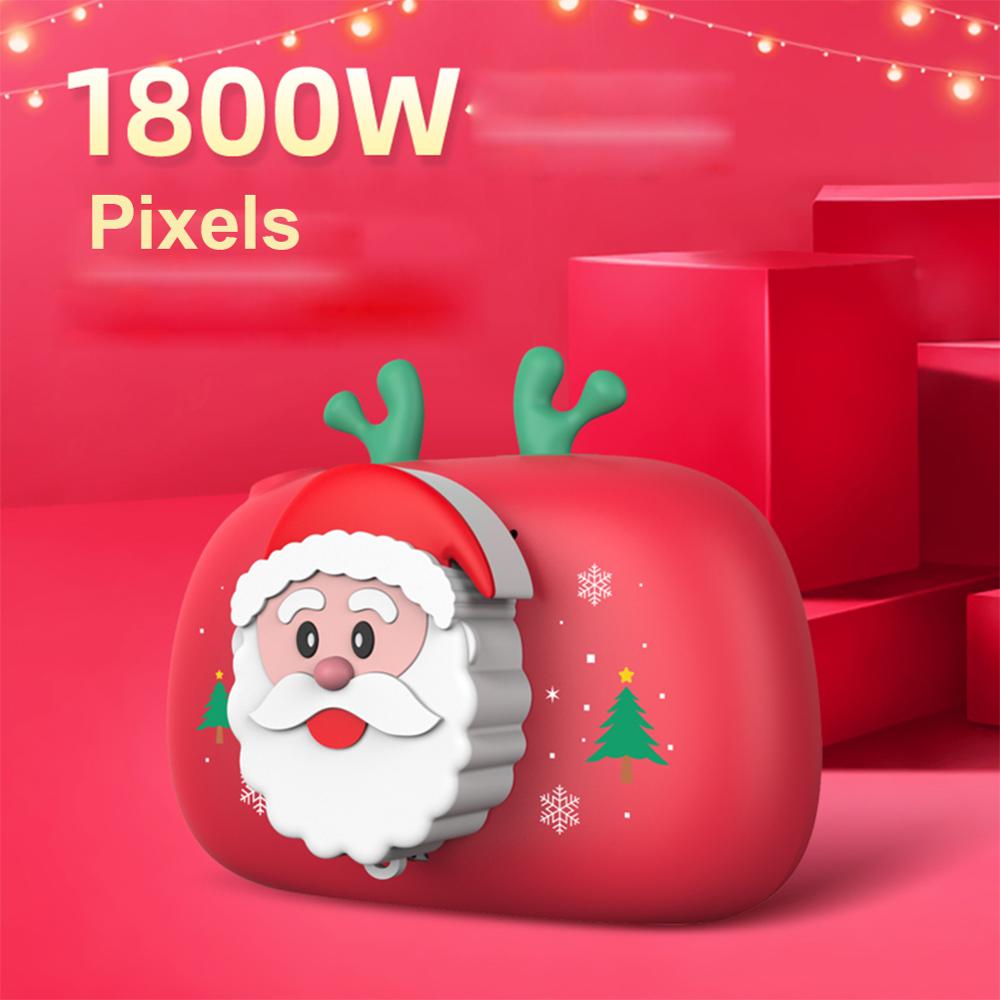 Feliz natal 18mp crianças digital brinquedo câmera dos desenhos animados papai noel 2.4 ips ips ips tela gravador de vídeo fotografia brinquedo presentes