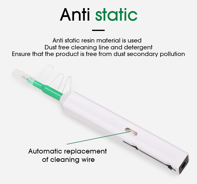 SC One Click Cleaner Tool Fiber Optic Cleaning Pen for SC/FC/ST Connector 2.5mm SC FC ST Adapter