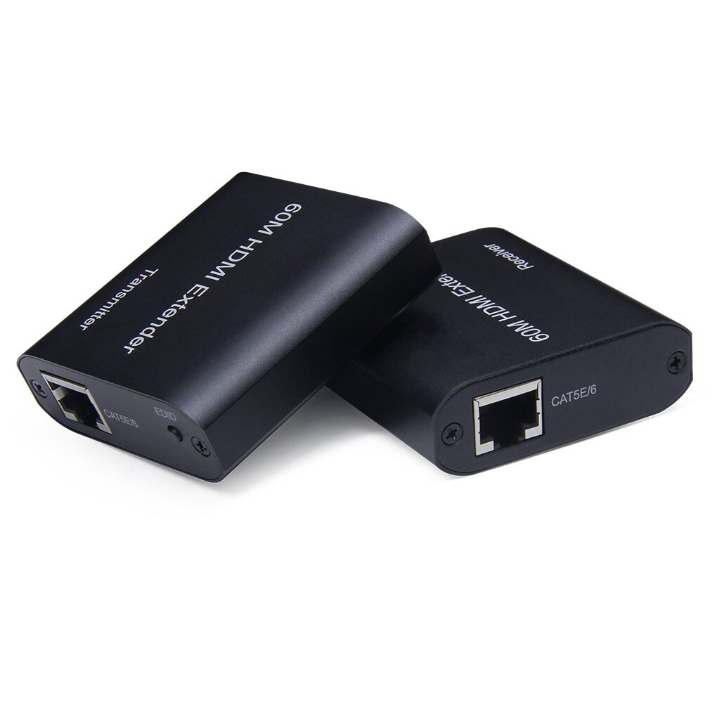 HDMI Extender Transmitter Receiver Over Cat5e/Cat6 RJ45 Ports HDMI Extender Loop 60m 1080P HDMI Extender For PS4 HDTV Monitor: Default Title