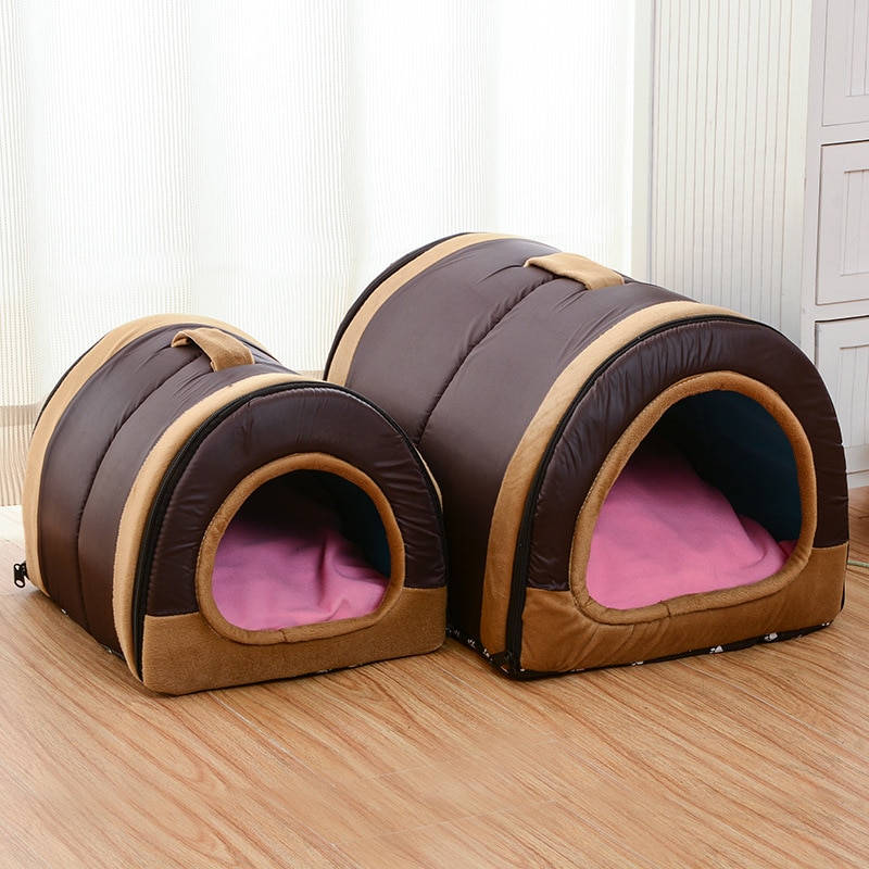 Niche pliable pour animaux de compagnie, niche avec tapis, lit pour chien, chat, chiot, petit, moyen gabarit, Chihuahua, coussin