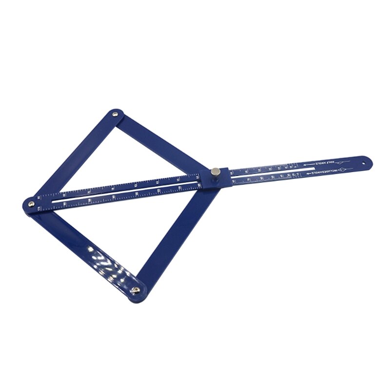 Transportador multifuncional de 38cm y 45cm, modelo de carpintería, herramienta de ángulo cuadrado para manualidades, buscador de esquinas, regla cuadrada: Blanco