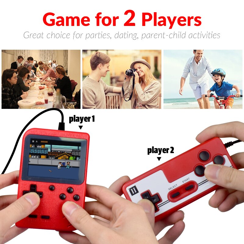 Factorysalesminiportableretrogameconsolehandheldgameconsolebuilt-in400games3inchgameboytwoplayergamegift forchildren