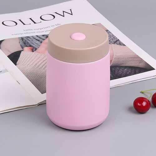Zooobe 350Ml Leuke Thermos Lunchbox Rvs 304 Containers Thermos Voedsel Thermos Soep Thermosflessen Thermische Lunchbox: Roze