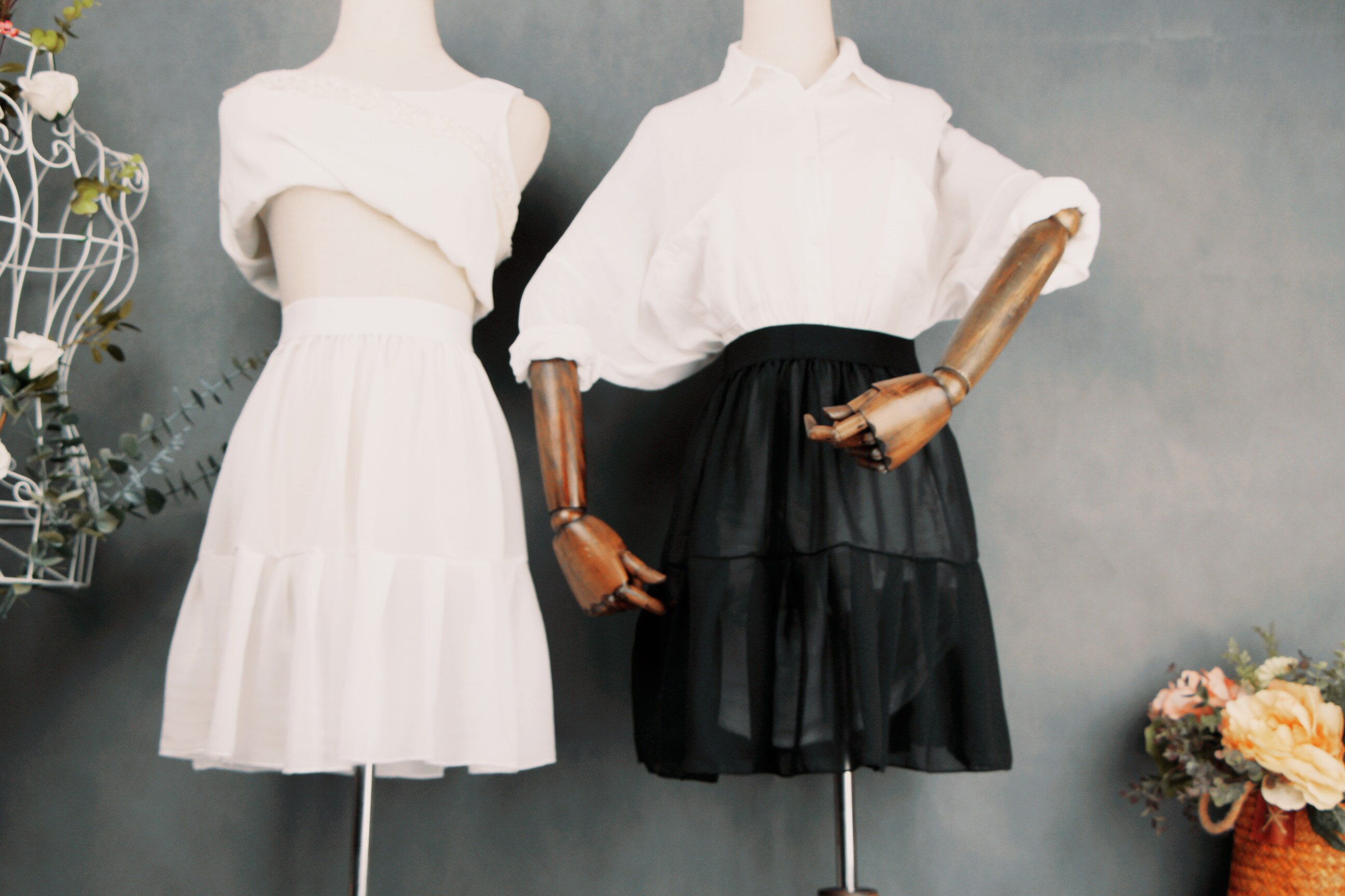 Single Layer Transparent Petticoat Summer Chiffon Inner Half Skirt Outer Wear High Waist A Line Underskirt with Ruffles Lining