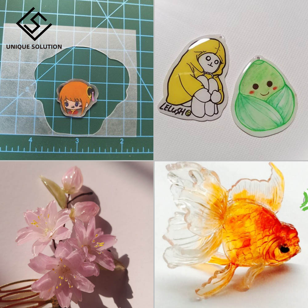 10Pcs A4 Inkjet Printing Shrinks film Plastic Sheet DIY decorating printable shrink films 0.3mm thickness