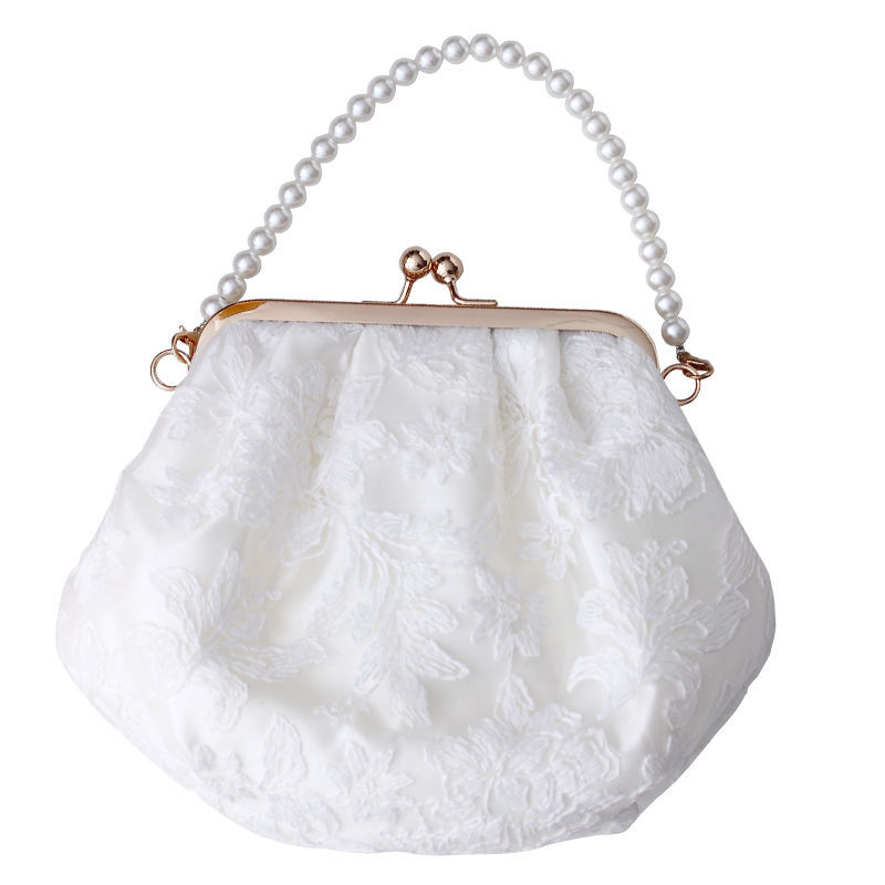 Neueste handtaschen mit 3 riemen, muschelverschluss, spitze, perlen, kette, damen-umhängetaschen, Jahrgang- #39 und geldbörsen