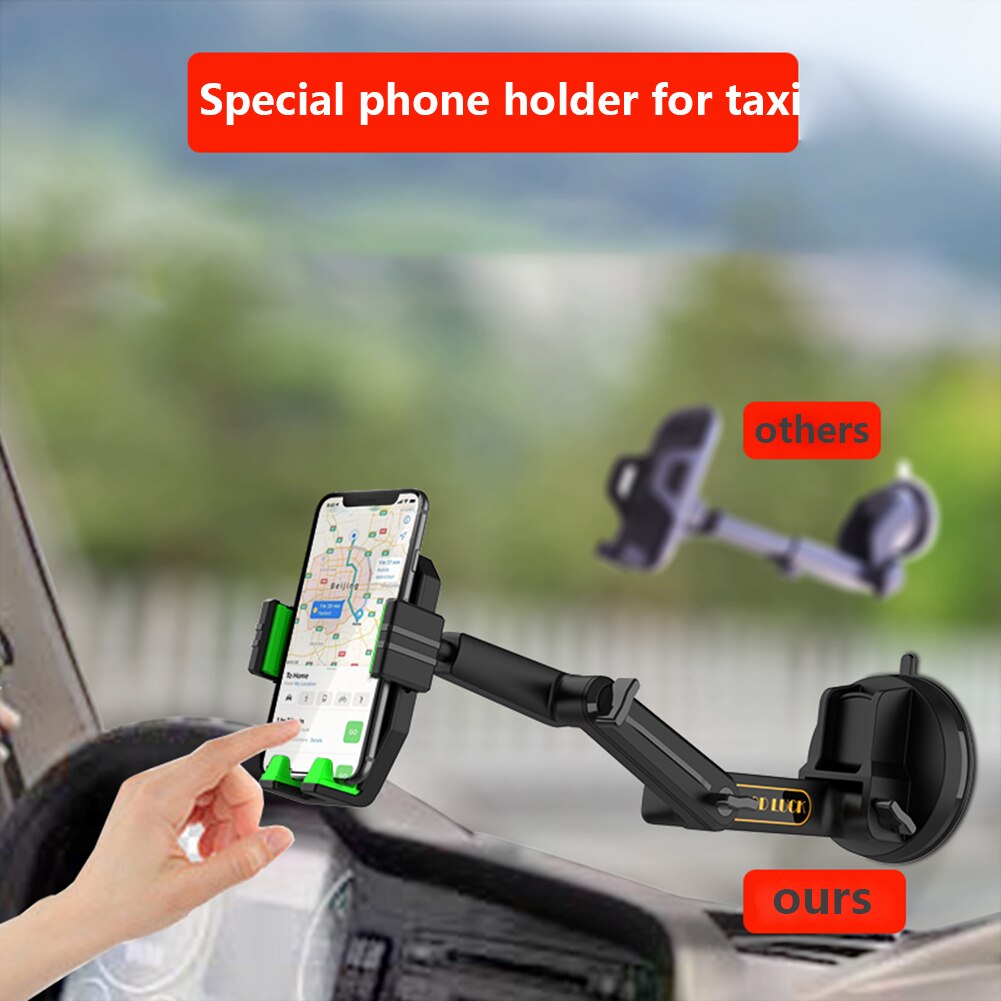 Universal Truck Cellphone Mount Mobile Phone Holder Stand Adjustable Long Arm Windshield Mobile Phone Mount for iPhone Xiaomi