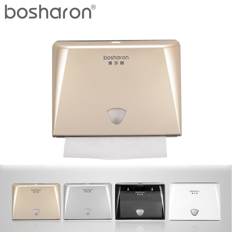 Z folde papirhåndklæder dispenser tissue box holder vægmonteret abs plastik køkken tilbehør hvidguld sølv sort