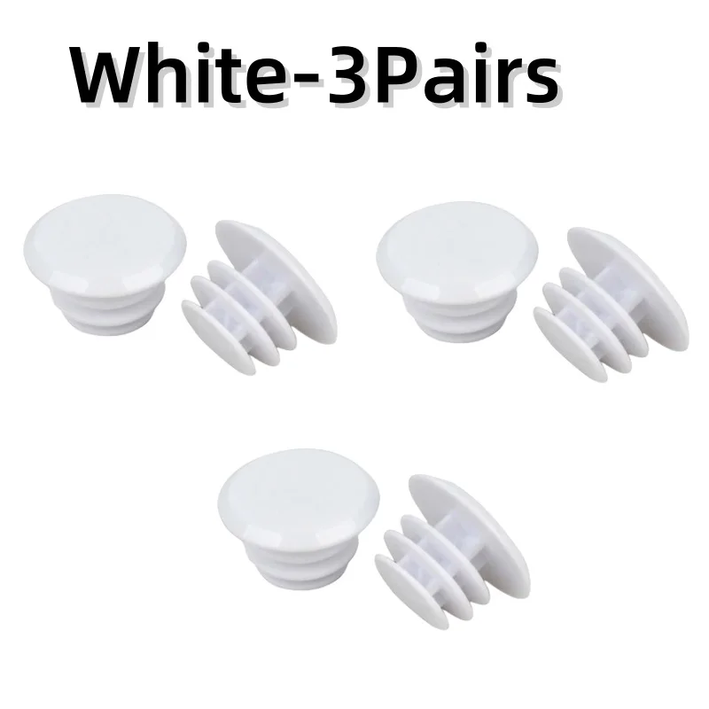 1-10 pares de tapas de manillar de bicicleta de montaña, color negro, rojo y blanco, cubiertas de plástico para accesorios de 22mm de diámetro: Azul