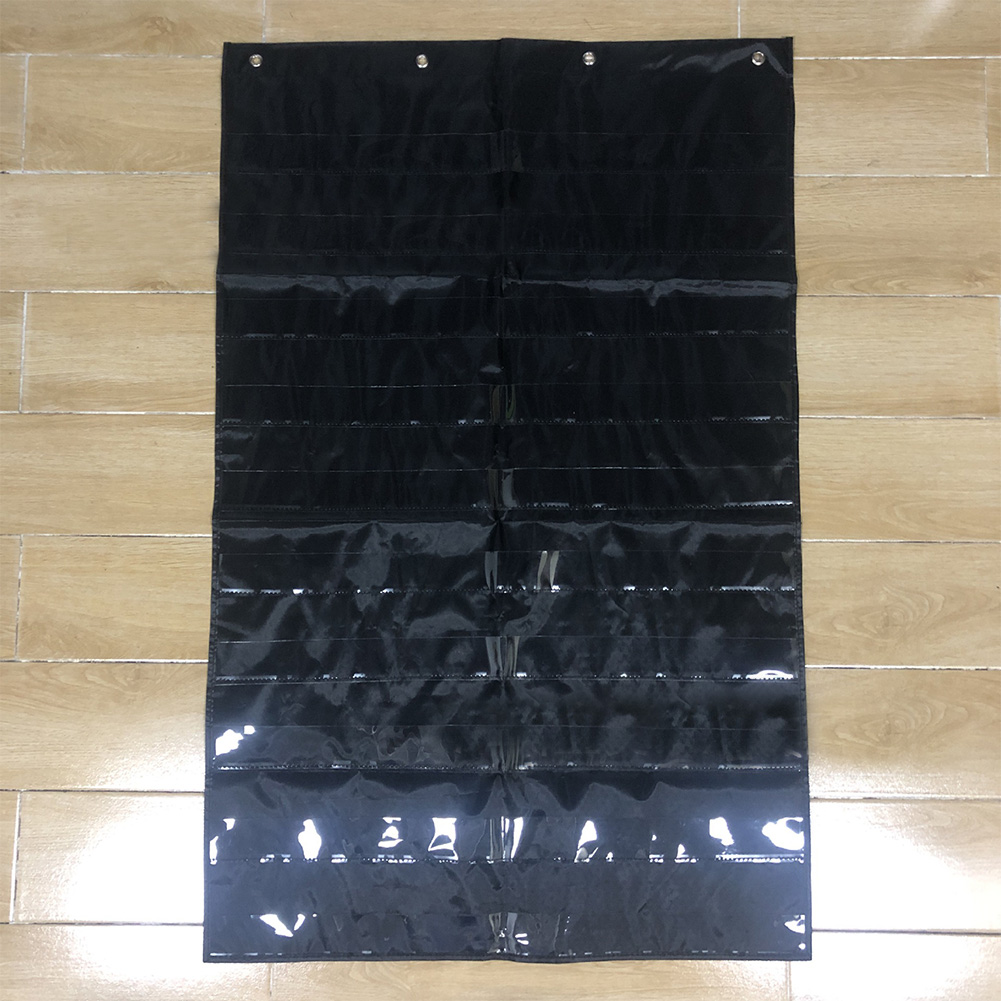 10 Giant Learning Resources Transparent Classroom Foldable Insert Card Display Scheduling Standard Pocket Chart Organization: black