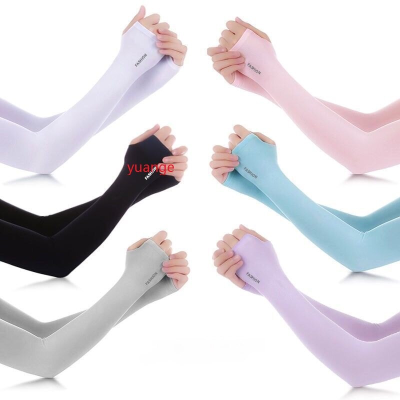 1 pair Men Women Arm Sleeves Summer Sun UV Protection Ice Cool Cycling Running Climbing Fishing Driving Arm Cover Warmers