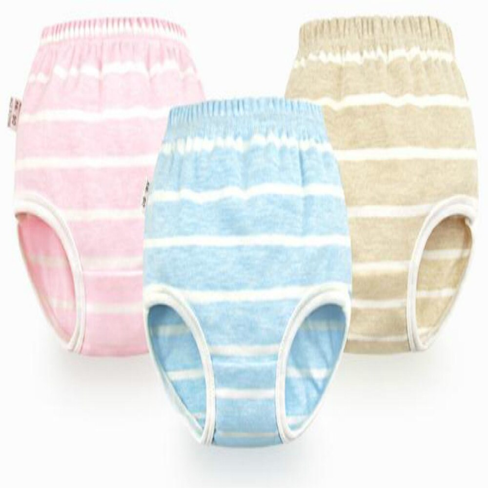 Freefreight four seasons can wear small briefs baby boys and girls color cotton striped bread pants breathable and lovely