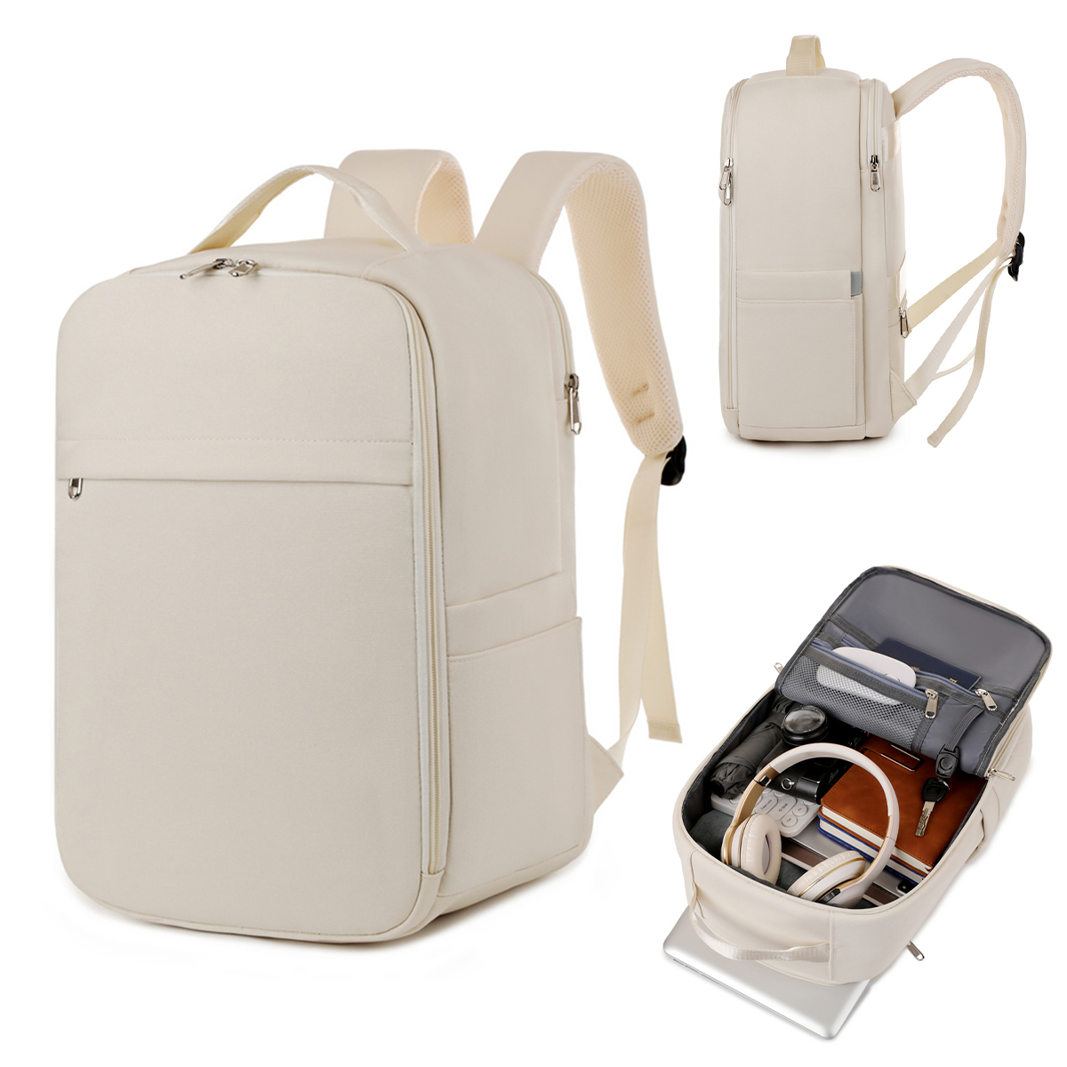 Mochila para mujer 2025, nueva mochila sencilla para ordenador de negocios, bolsa de viaje de gran capacidad para exteriores, bolso escolar para estudiantes para niños